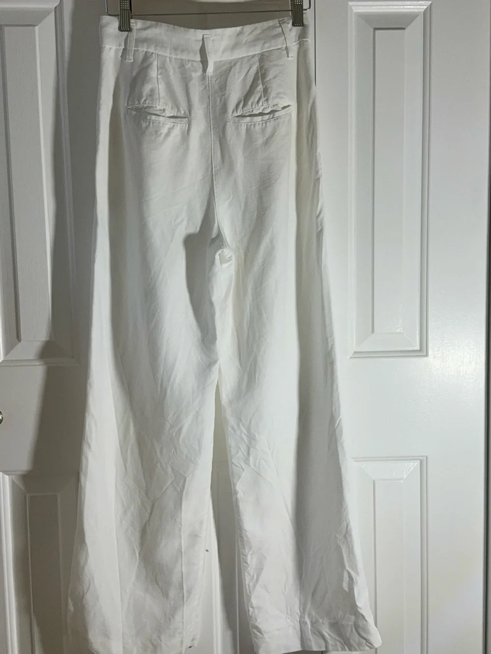 Wilfred Aritzia effortless pants white linen blend wide leg tailored trouser